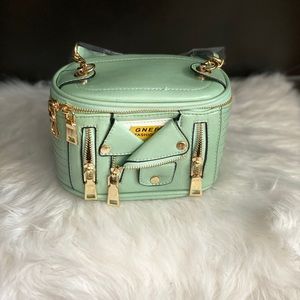 Mint Green round handbag